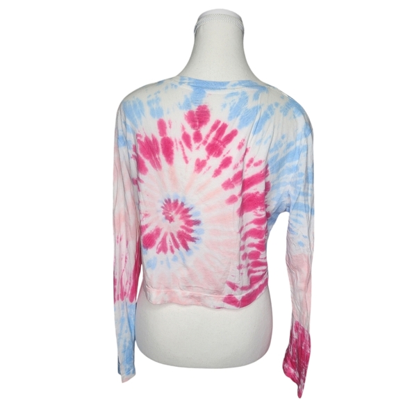 Sundown by Splendid Tie-Dye Long Sleeve Crop Top - Picture 2 of 7